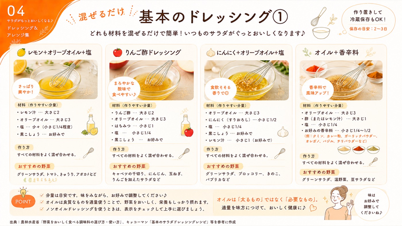 混ぜるだけ 基本のドレッシング